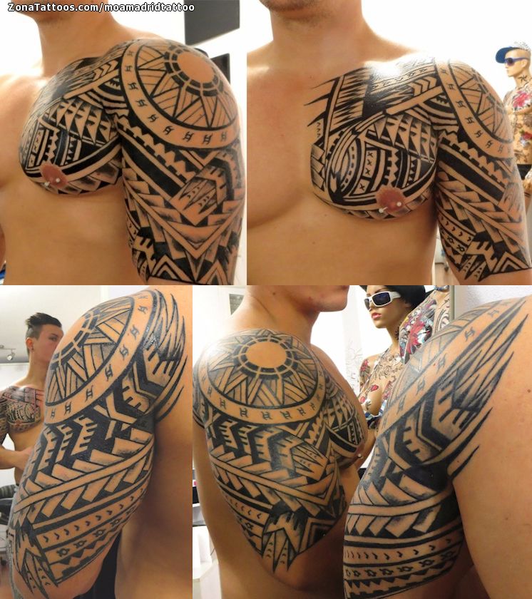 Tatuaje de Maoríes, Pecho, Brazo