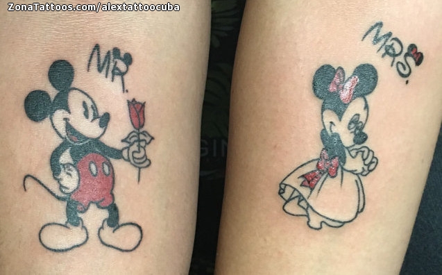 Tatuaje de Mickey Mouse, Minnie Mouse, Disney
