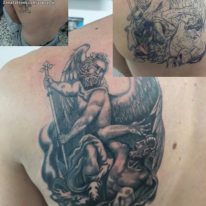 Angel Devil Tattoo Demon Drawing PNG 900x632px Angel Art Black And  White Body Art Cold Weapon