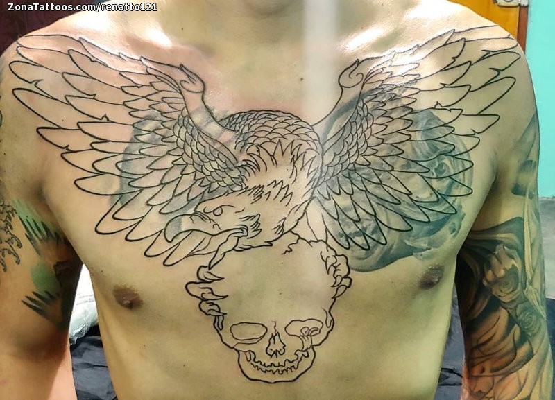 Tatuaje de Águilas, Aves, Calaveras