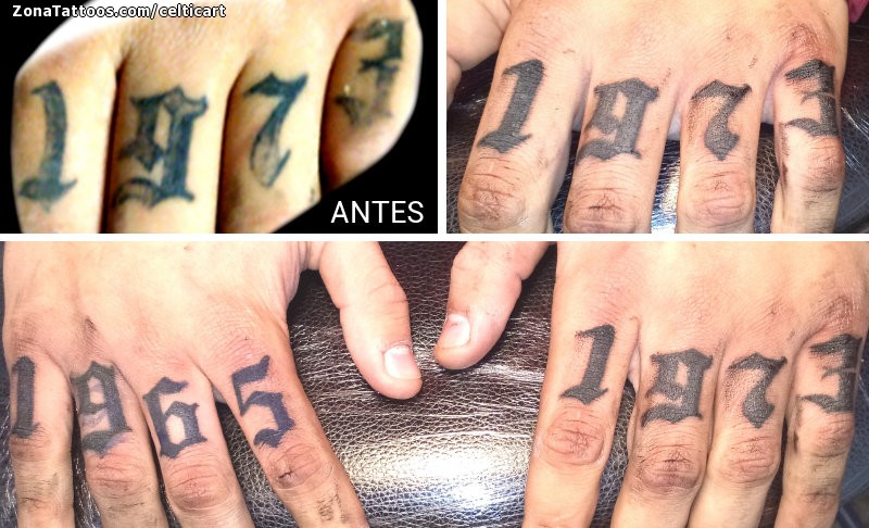 Tatuaje de Números, Dedos