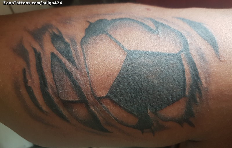 Tattoo Of Balls Soccer Football Sports