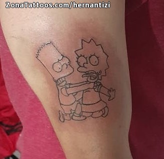 Rich on Twitter You might think its a silly tattoo but it has a bigger  meaning I got it for my sister Lisa is putting a bandaid on Bart amp  thats the