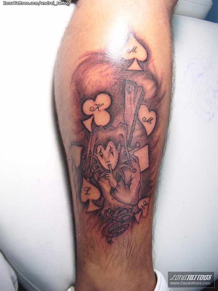 Tatuaje de Joker, Bufones, Poker