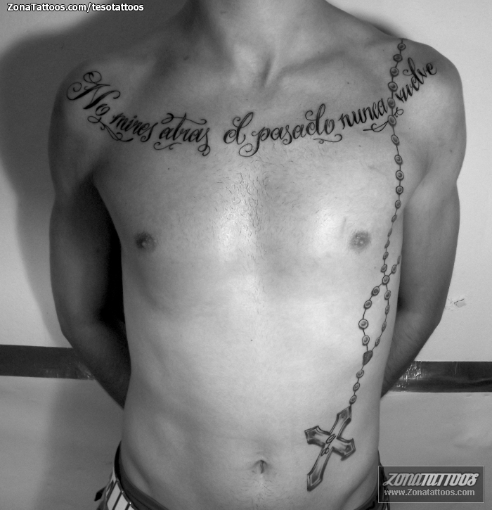 Tattoo of Letters, Messages, Rosaries