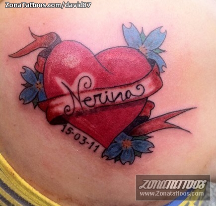 Tatuaje de Corazones, Nombres