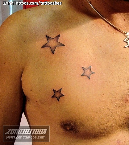 Tatuaje de Estrellas, Astronomía, Pecho