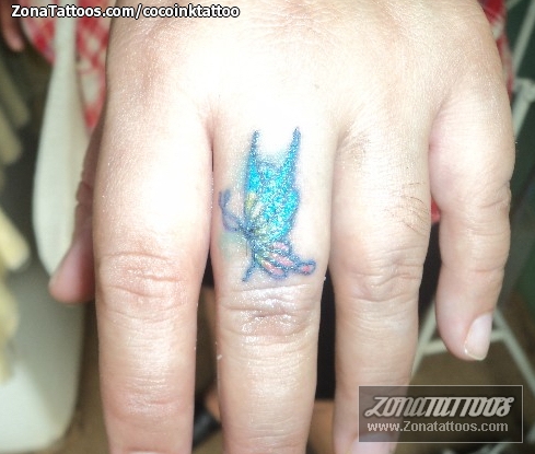 Tatuaje de Mariposas, Dedos, Insectos