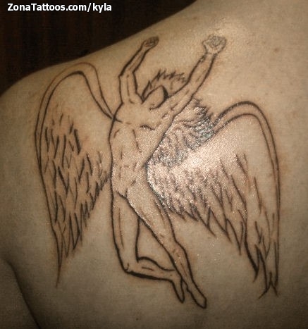 Tattoo uploaded by Eduardo  LedZeppelin Rock Angel Heaven  Tattoodo