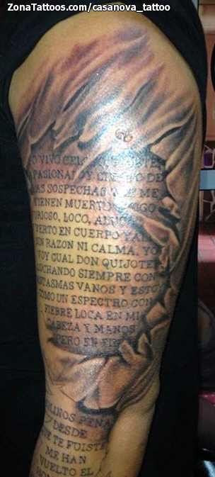 Tatuaje de Letras, Frases, Grietas