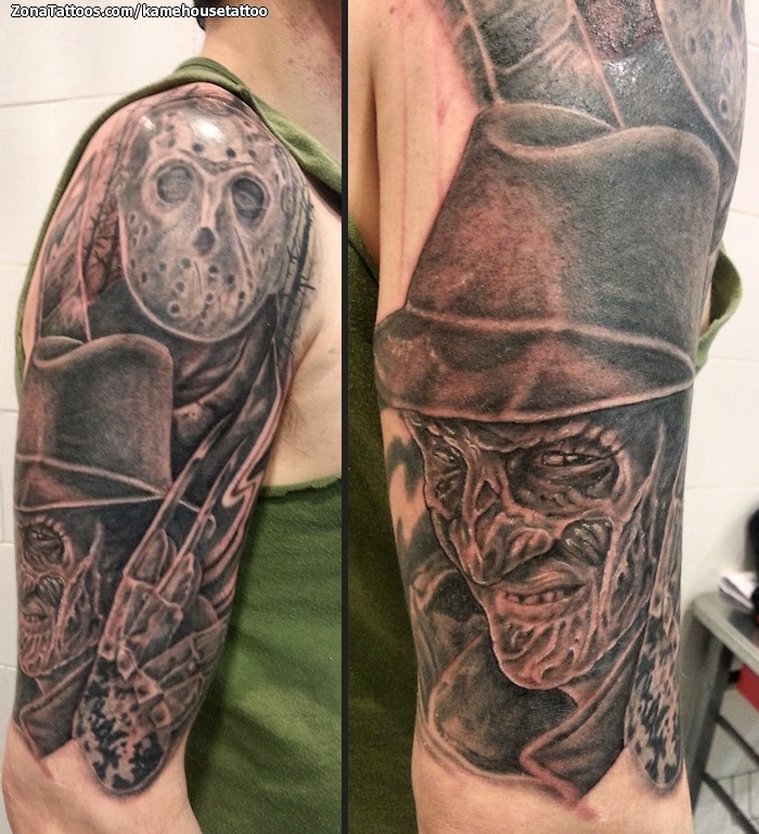 Got a healed pic of the slasher sidepiece blackandgrey tattoo jason  freddy krueger leatherface michealmyers halloween fridaythe13th  a  photo on Flickriver