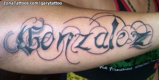 Gonzalez  free tattoo lettering scetch
