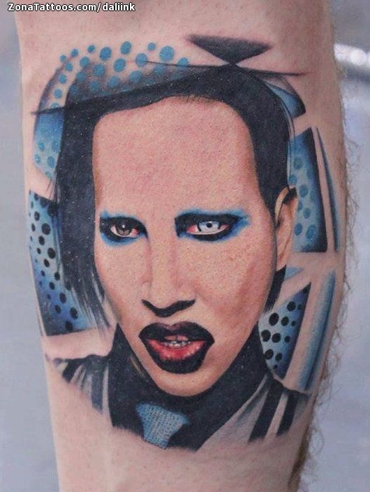 Marilyn Manson Fake Tattoos