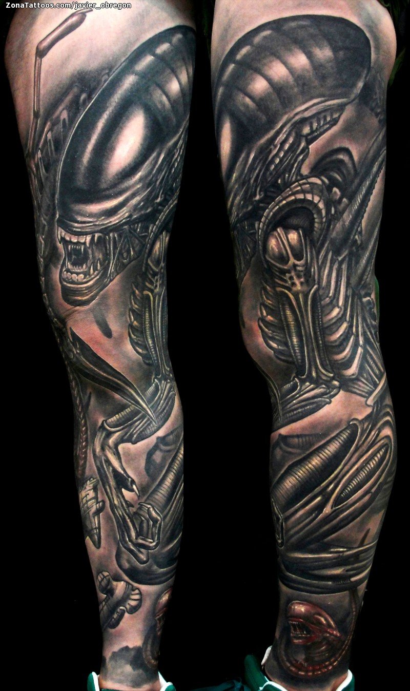 Tatuaje de Aliens, Cine, Pierna