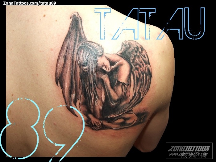 Black and Gray Praying Angel Tattoo by Matthew Kiley  Tattoos