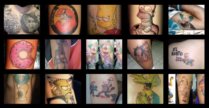 Tatuajes y diseños de Los Simpson