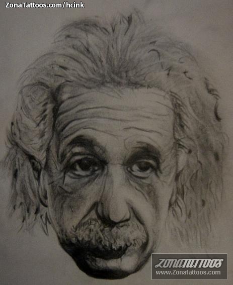 Tattoo flash photo Albert Einstein, People, Faces