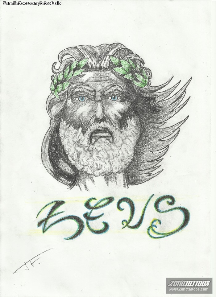 Tattoo flash photo Mythology, Gods