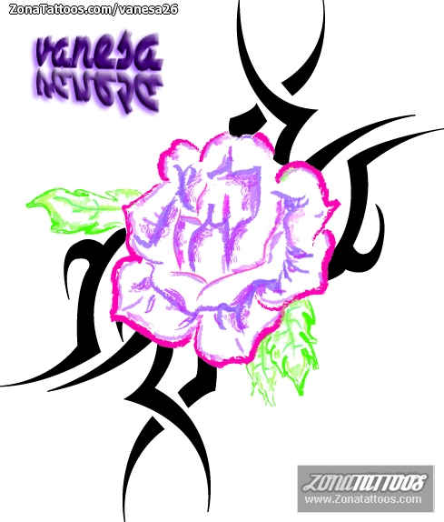 Tattoo flash photo Flowers