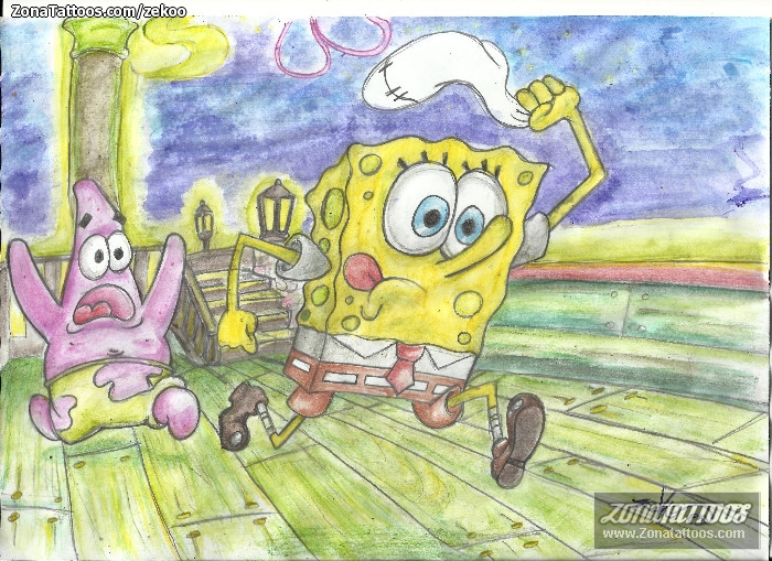 Tattoo flash photo Spongebob Squarepants, TV Shows