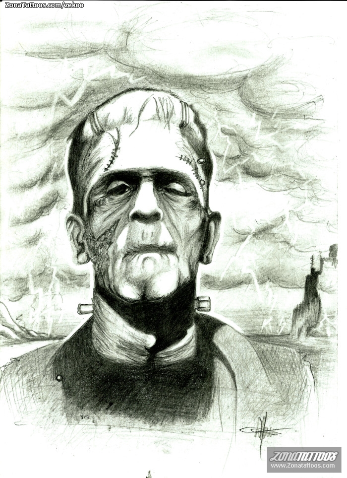 Foto de diseño Monstruos, Frankenstein, Literatura