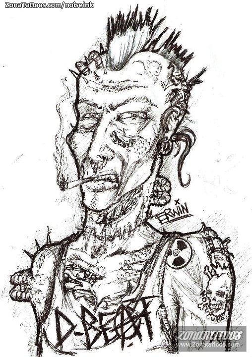 Tattoo flash photo Zombies