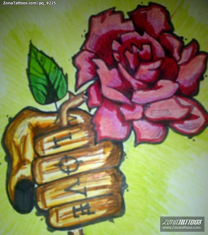 Tattoo flash photo Flowers, Roses