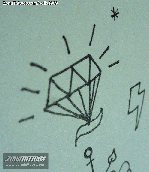 Tattoo flash photo Diamods