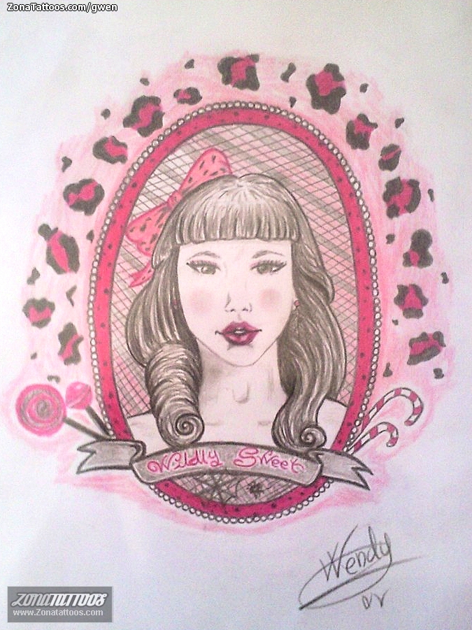 Tattoo flash photo Pin-ups, Spots, Faces