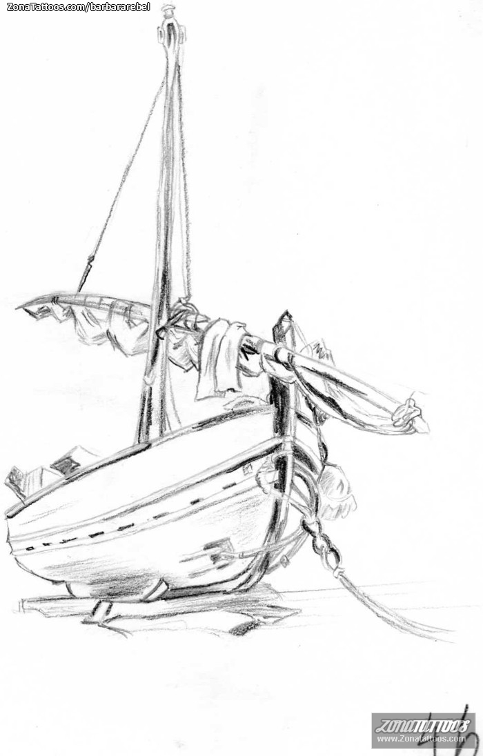 Tattoo flash photo Boats