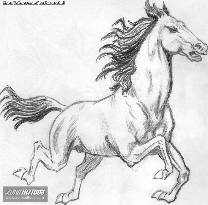 Tattoo flash photo Horses, Animals