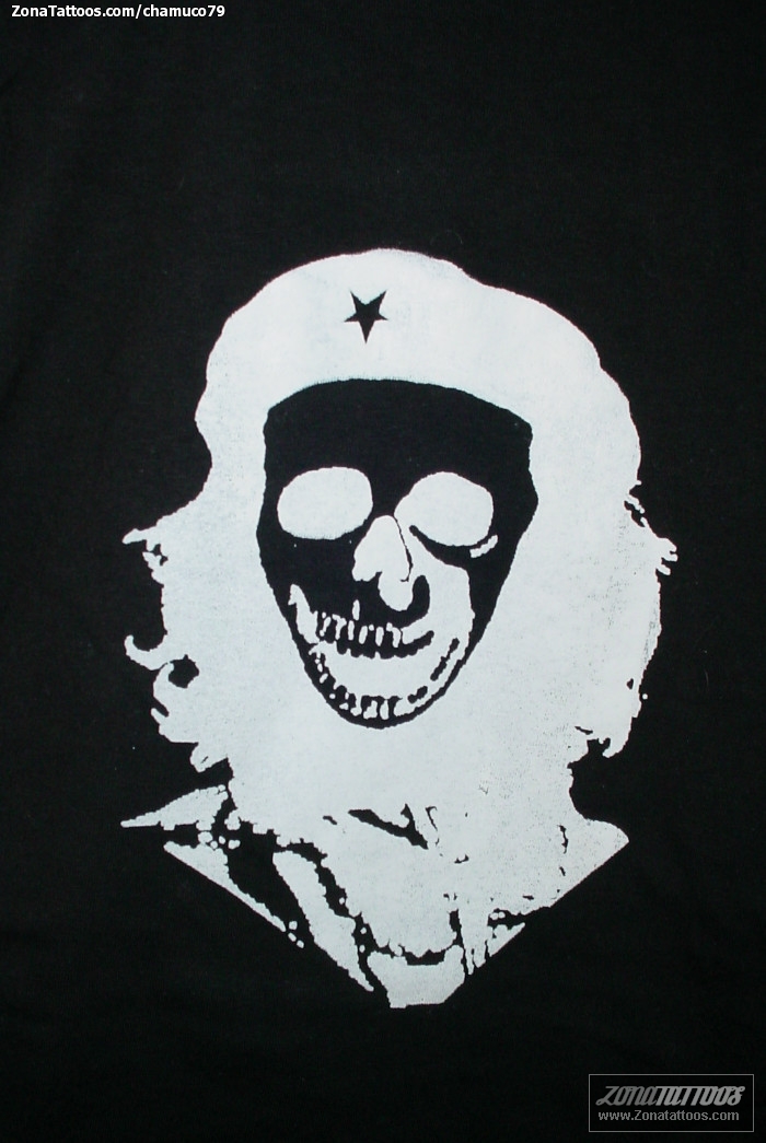 Tattoo flash photo Skulls, Che Guevara