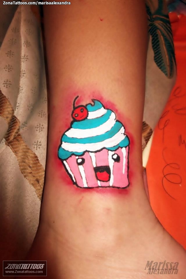 Tattoo flash photo Cupcakes, Sweets