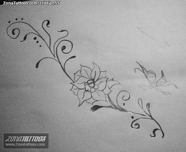 Tattoo flash photo Flowers