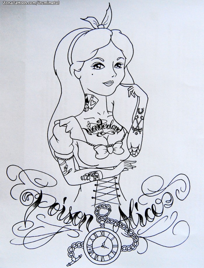 Tattoo flash photo Disney, Chicanos, Pin-ups