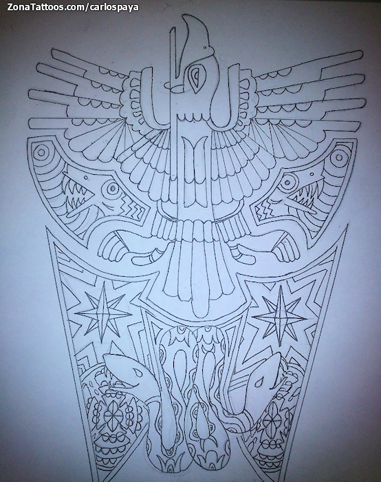 Tattoo flash photo Aztec