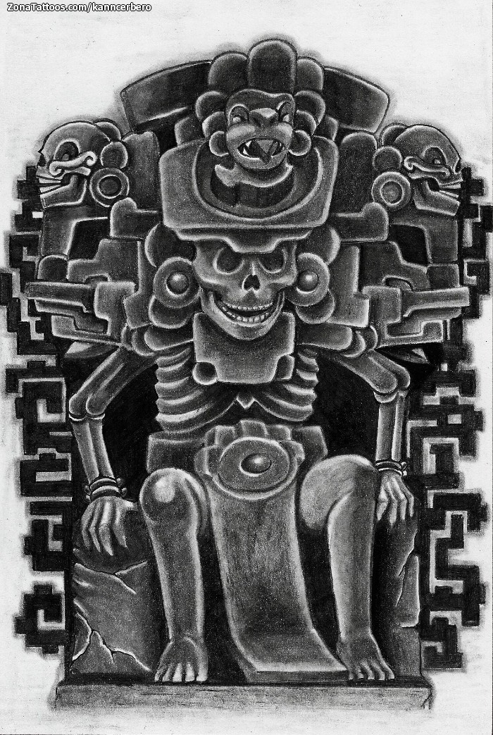 Tattoo flash photo Aztec