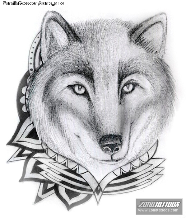 Tattoo flash photo Wolfs, Animals