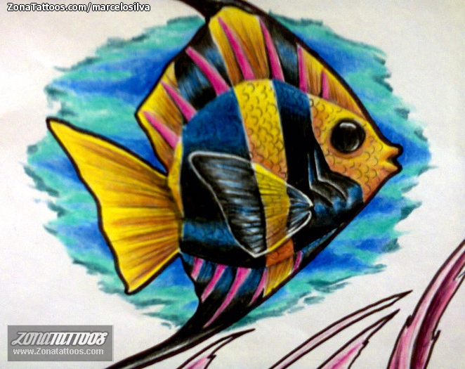 Tattoo flash photo Fish, Animals