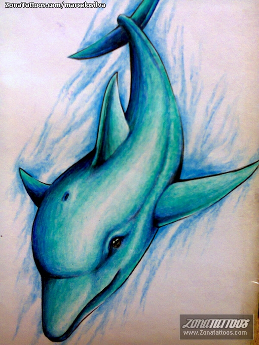 Tattoo flash photo Dolphins, Animals