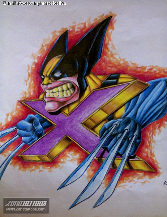 Tattoo flash photo X-men, Comics