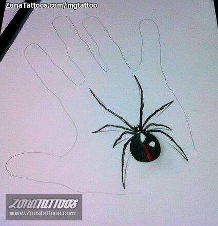 Tattoo flash photo Spiders, Insects