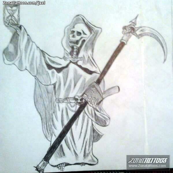 Tattoo flash photo Grim Reapers