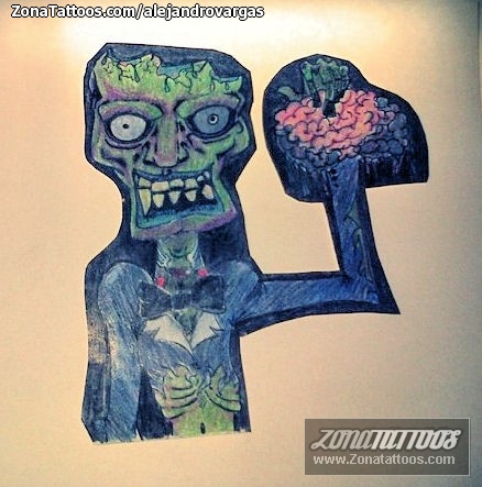 Tattoo flash photo Zombies