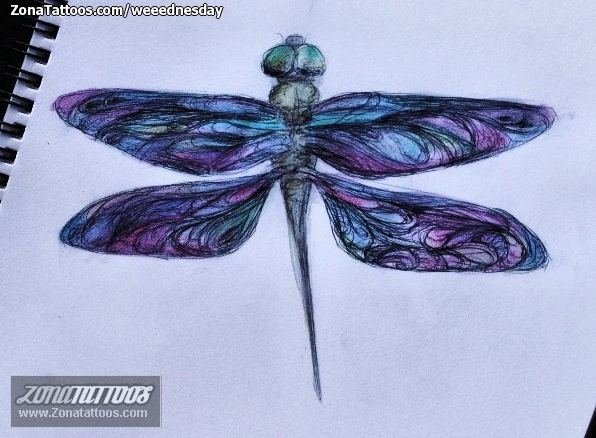 Tattoo flash photo Insects, Dragonflies