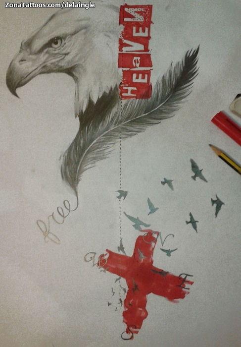 Tattoo flash photo Eagles, Animals, Birds