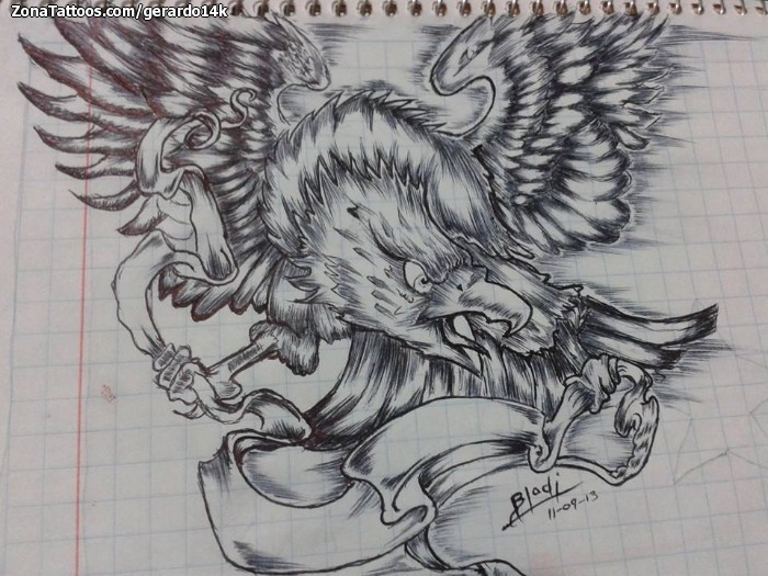 Tattoo flash photo Eagles, Birds, Animals