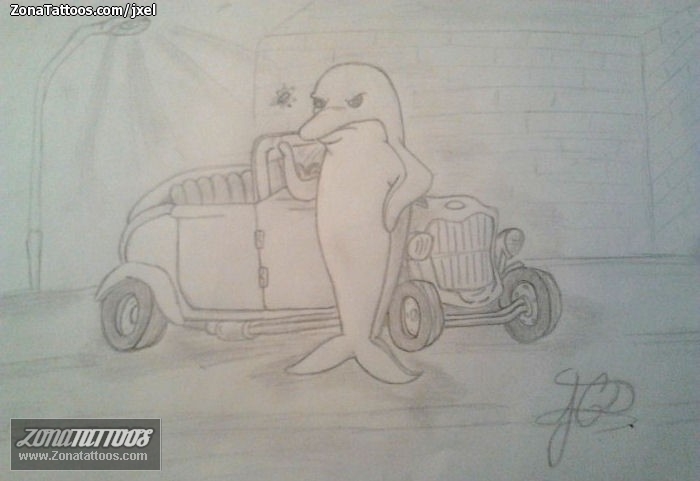 Foto de diseño Delfines, Coches, Animales