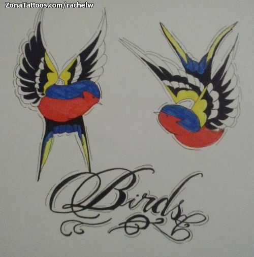 Tattoo flash photo Birds, Animals, Letters