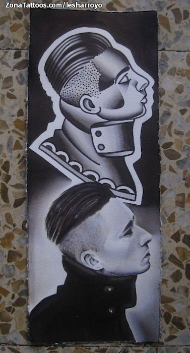 Tattoo flash photo Portraits, Old School